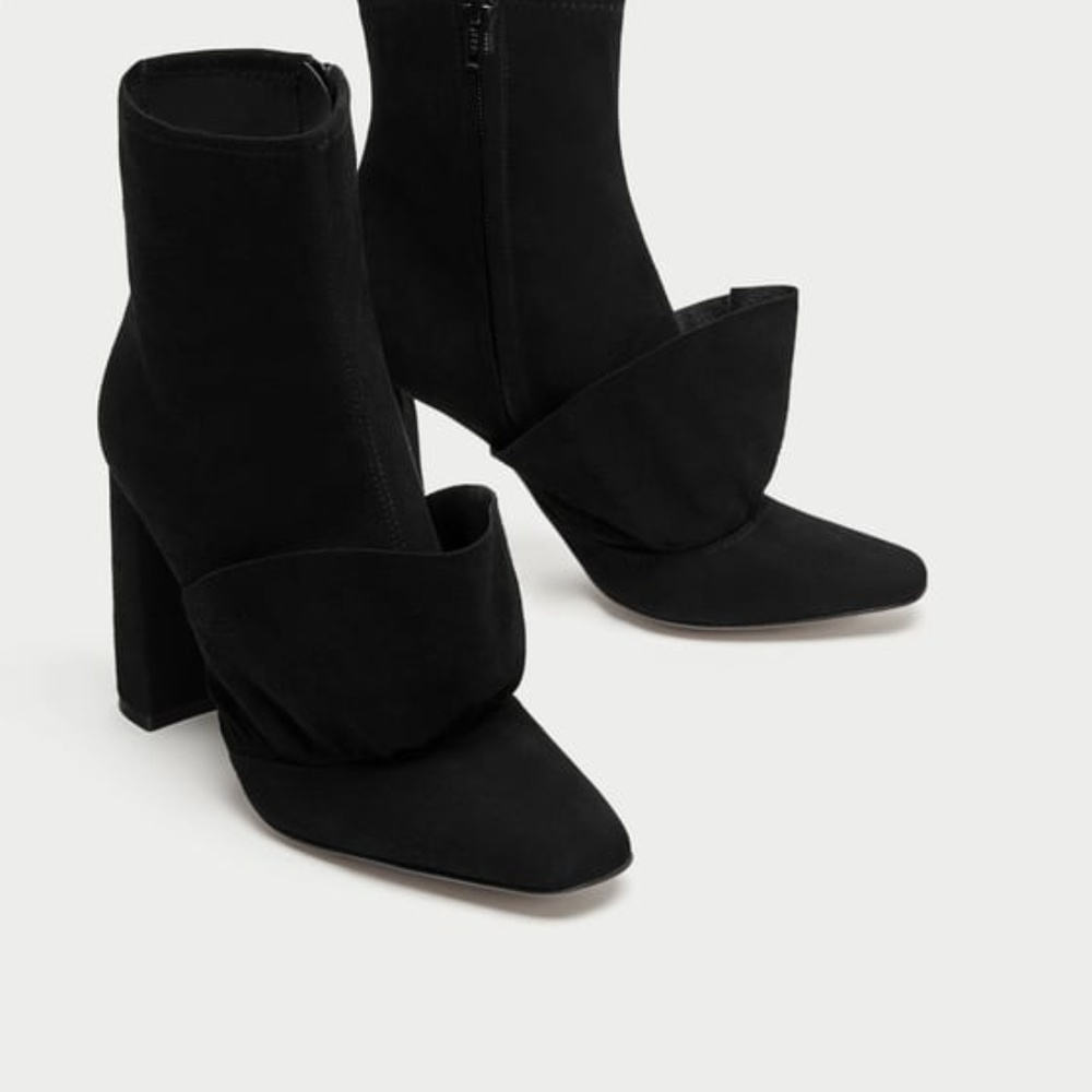 Host PickπZara Black Ruffled Boot - Picture 2 of 2